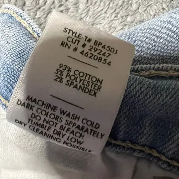 Just Black Denim Jeans Womens 26 (27x32) High Rise Wide Leg Light Wash Blue - Picture 7 of 11